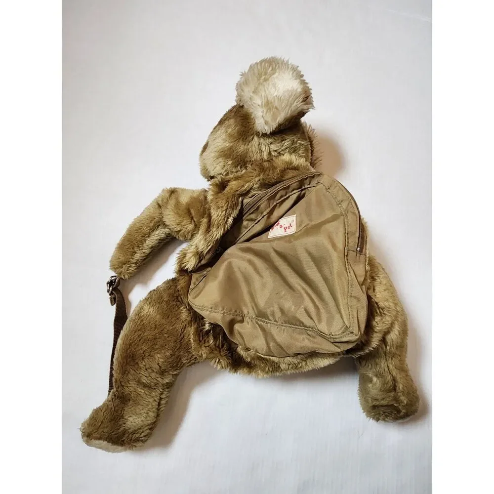 Hug‑A‑Pet Koala Plush Backpack Vintage Brown Tan